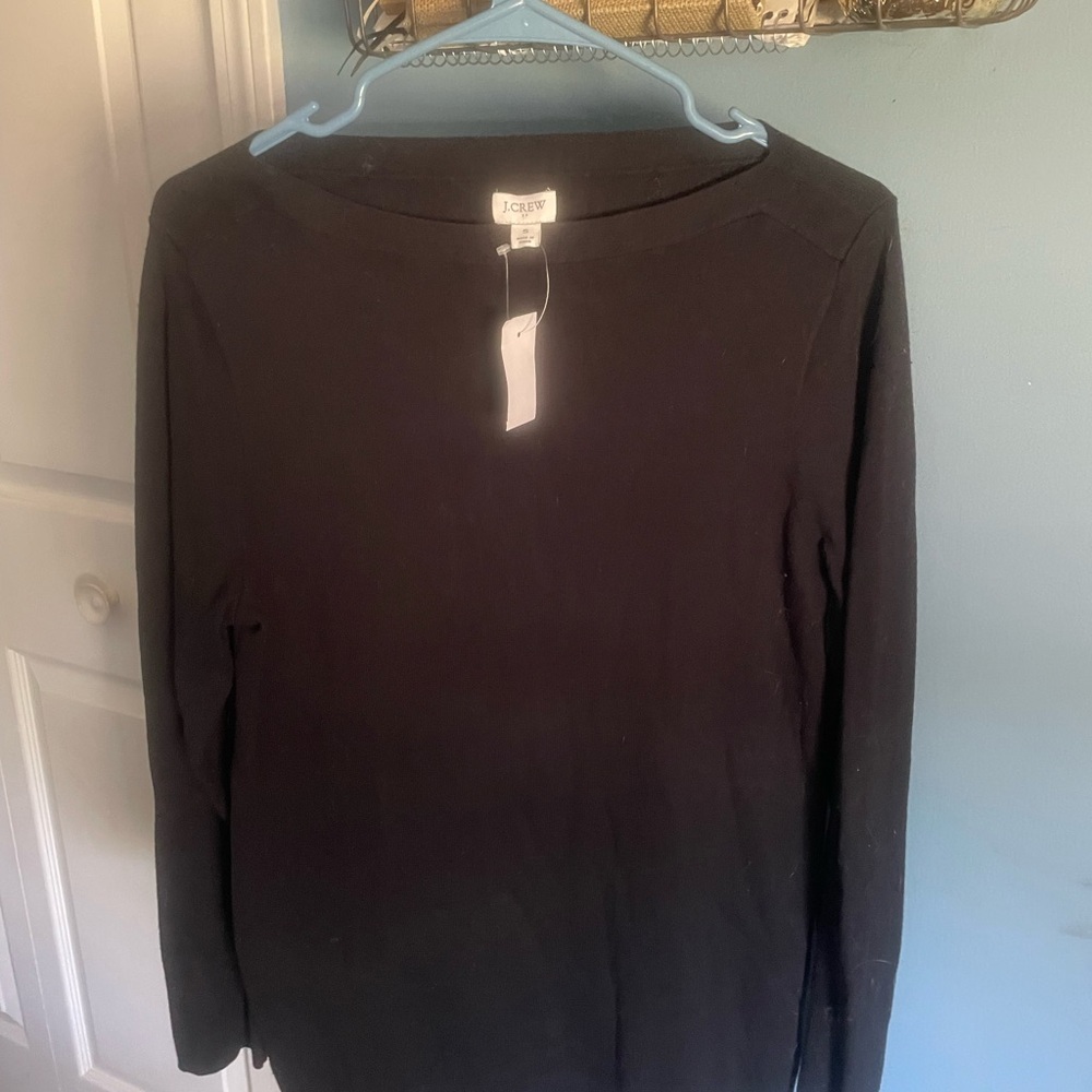 J. Crew Women's Boatneck Sweater Black